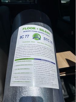 Floor Silent Memory Foam Underlayment for all types of flooring . Rolls are 200 sf