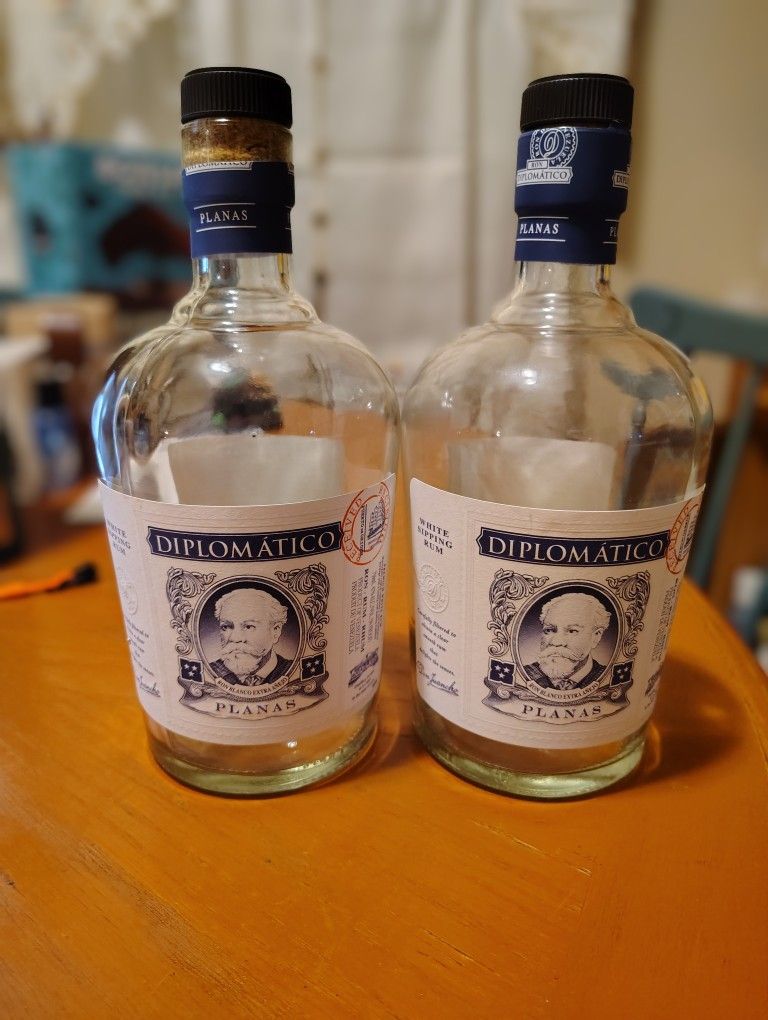 Diplomatico Planas Empty Rum Bottles