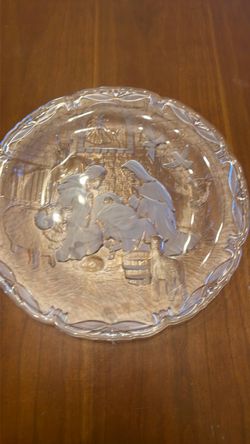 Glass Christmas big dish
