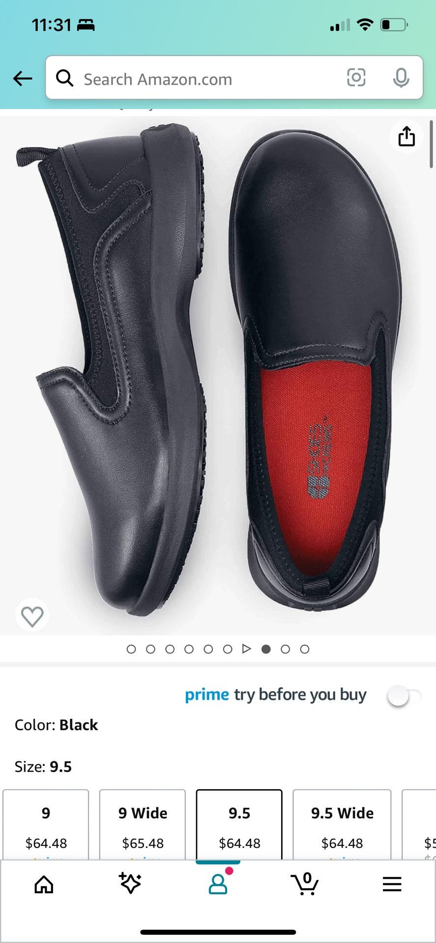 Slip Resistant Restaurant Shoes 9.5