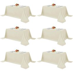 Elegant Table Clothes, 6 Pack - Ivory -l