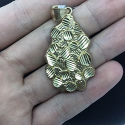 Gold Pendant Nugget 10K New 