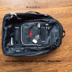 OGIO Travel Backpack, Pull Through, 23”H x 16”W