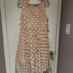 L Size pink floral dress