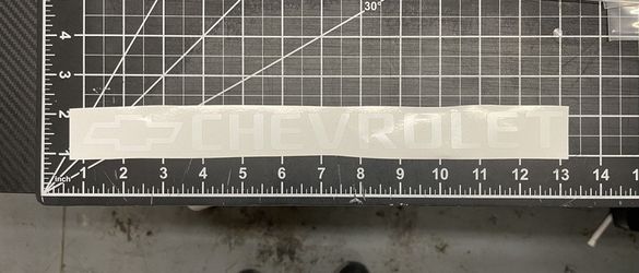White Chevrolet (rubbing Board ) Vinyl Sticker