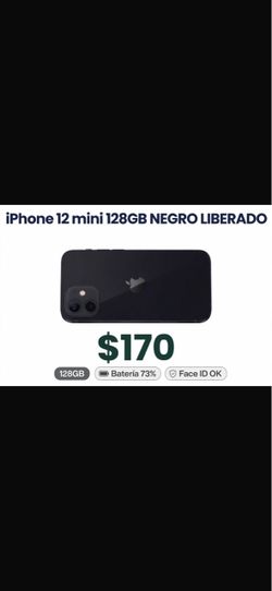 IPHONE 12 MINI 128GB NEGRO - LIBERADO - $170