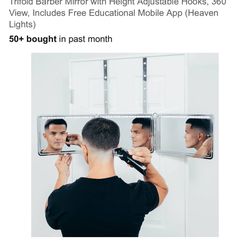 Self Cutting Barber Mirror