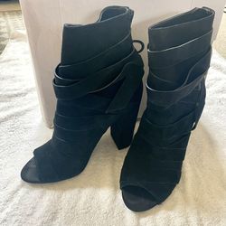 Aldo Women's Rigoli Ankle Boots US size 8.5 Black Open Sexy Party Casual