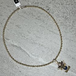 14K GOLD FILLED ROPE CHAIN WITH “WANTED” PENDANT