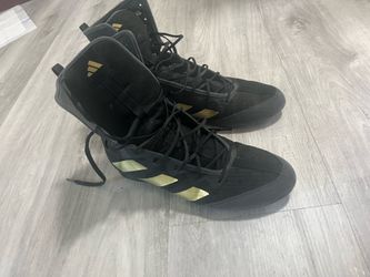 Adidas gold and black boxing boots