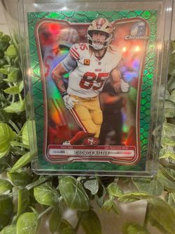 /99!! Bookend George Kittle Bowman Chrome Green Mojo Reptilian Refractor