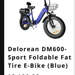 Electric Bicycle Delorean DM 600