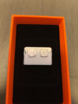 Moissanite diamond stud earrings 925 silver
