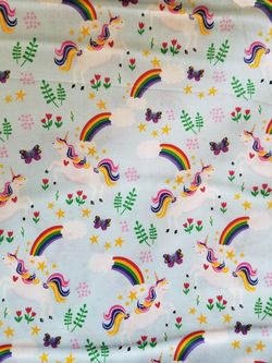 Rainbow unicorn fabric
