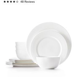 White Bone China Set For 4 