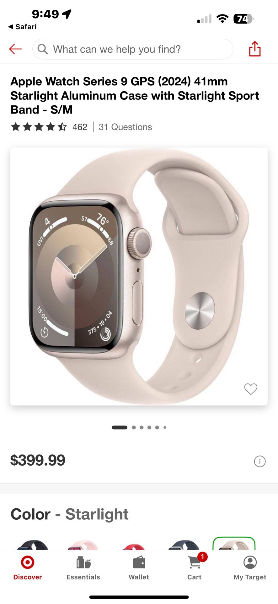 Apple Iwatch 9 GPS 41mm