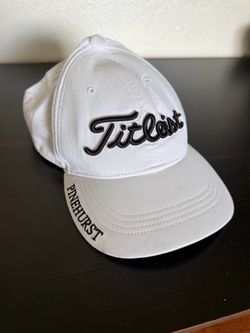 Titleist Exclusive Pinehurst Embroidered Golf Boys Youth White Golf Hat Cap Pre Owned