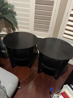 Set of black end tables (two for 175)