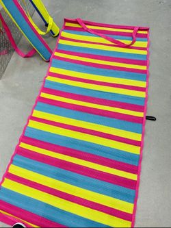 3 Brand New  Outdoor Personal Beach Mat / Reversible 2-in-1 Mat / Fade-resistant fabric for long wear / 2 ft x 5 ft 🌊⛱️☀️