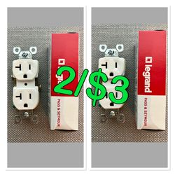 ELECTRICAL DUPLEX OUTLET 2 FOR $3