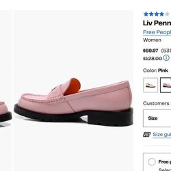 Pink Leather Loafers (Free People)