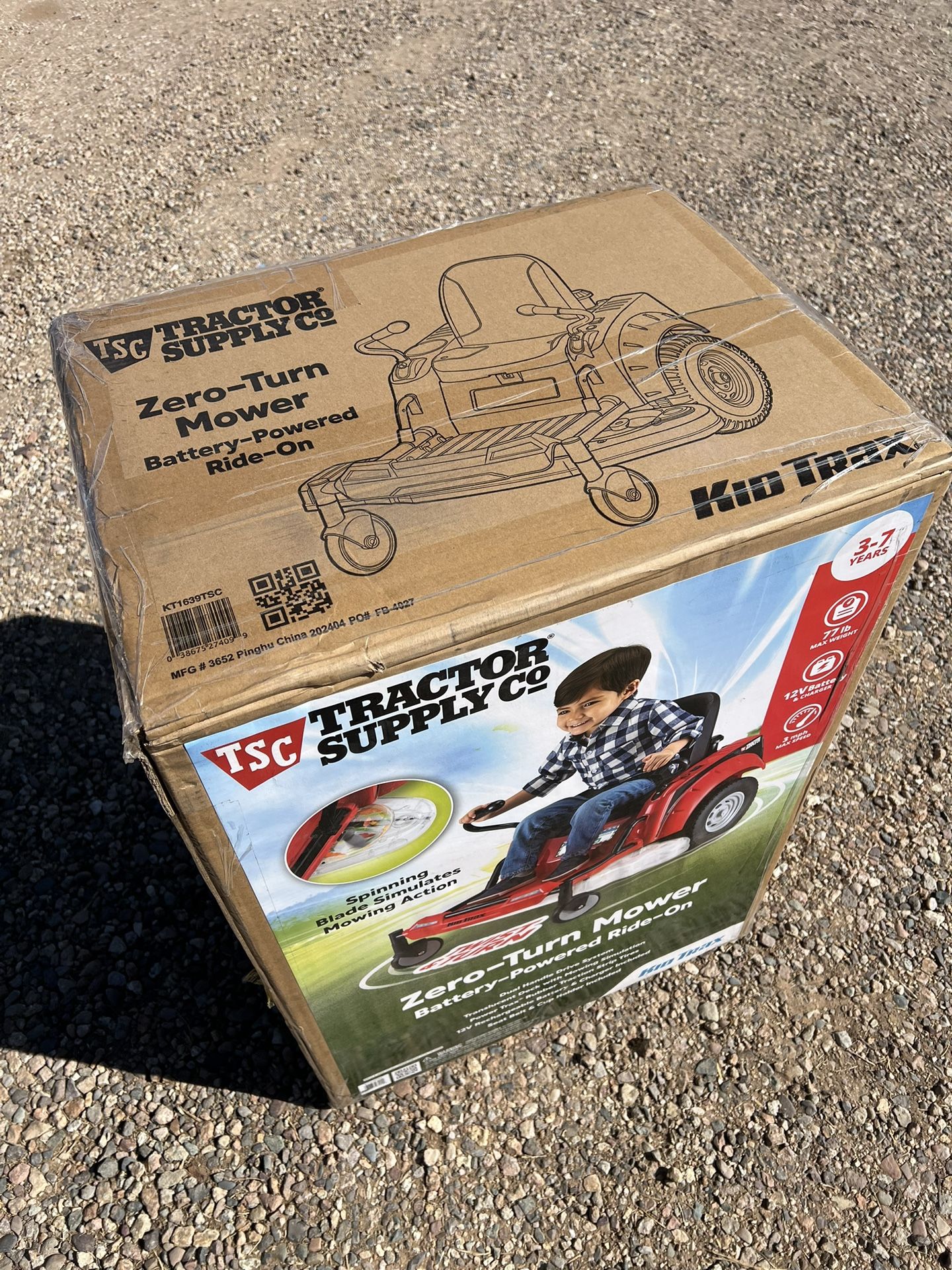 New Tractor Supply 12V Zero Turn Lawn Mower Ride On Toy, Red