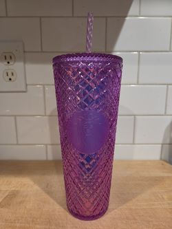 Starbucks Purple Pink Taffy Jeweled Tumbler 24oz 2023