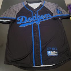 Brand New Dodgers Black Heritage Replica Jersey 