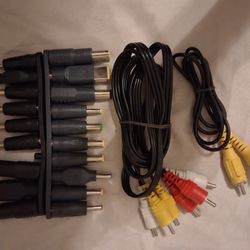 Laptop Adapters & RCA cords Bundle
