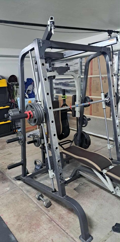 Home Gym (Smith Machine, Sit Up Bench, Barbell, Hex Bar, Cable Machine Threadmil, Bowflex Kettlebell, Etc.)