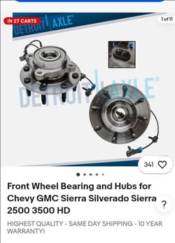 Chevy Silverado 2500 hd eight lug front wheel bearings