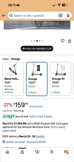 95% New Scooter