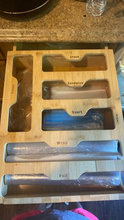 Bamboo kitchen organizer