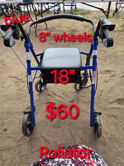 $60 18" Rollator/Walker w 8" wheels