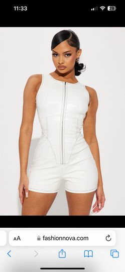 Fashion Nova Weekend Flirt Faux Leather Romper for Sale in Conyers, GA -  OfferUp