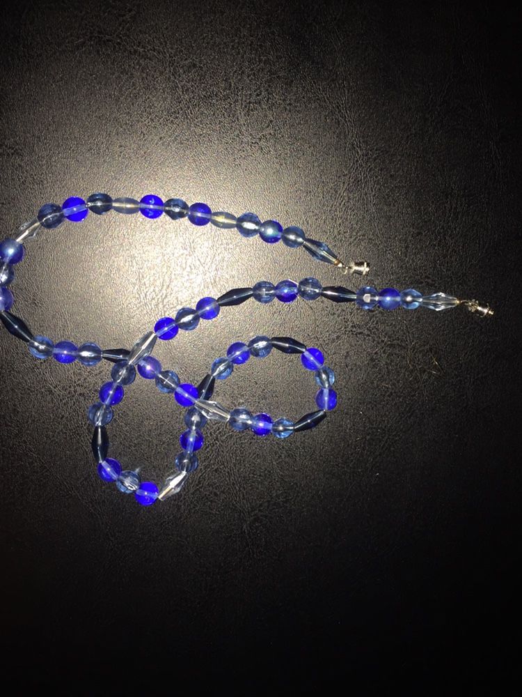 Blue Beaded Necklace 