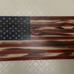 Wooden American Flag Sign