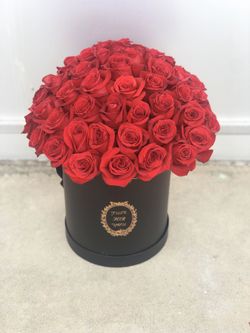 Our back box with red roses