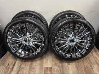 24” Chrome V style wheels