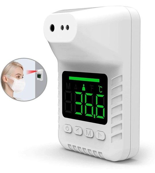 Thermometer, Outdoor thermometers for Patio, Digital Non-Contact Type with LCD Display, Fever Alarm, can be Used in All Public Places