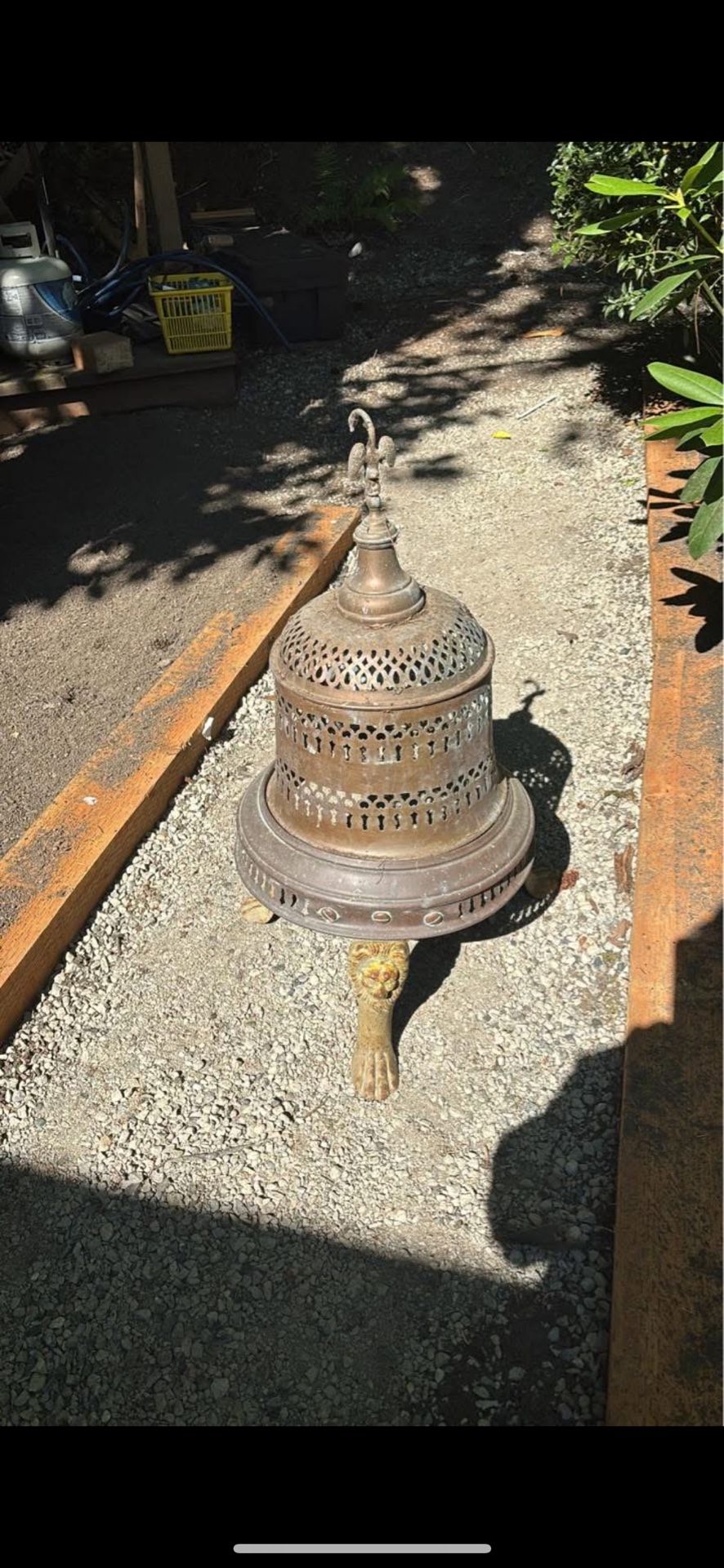 LOW PRICE MOVING- TAPPEI INDIAN ANTIQUE 19c COPPER HAMMERED BRAZIER