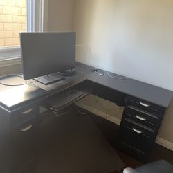 Two L Shape Computer Desks