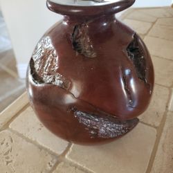 Wood Art Carved Decorative Candle Holder