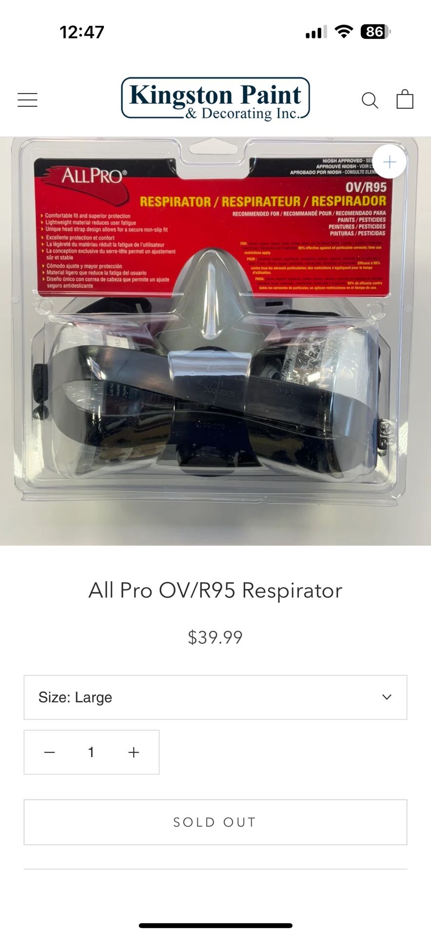 4 Respirators R95 & 4-Filters Replacements