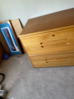 Oak Lateral File Cabinet 2-Drawer