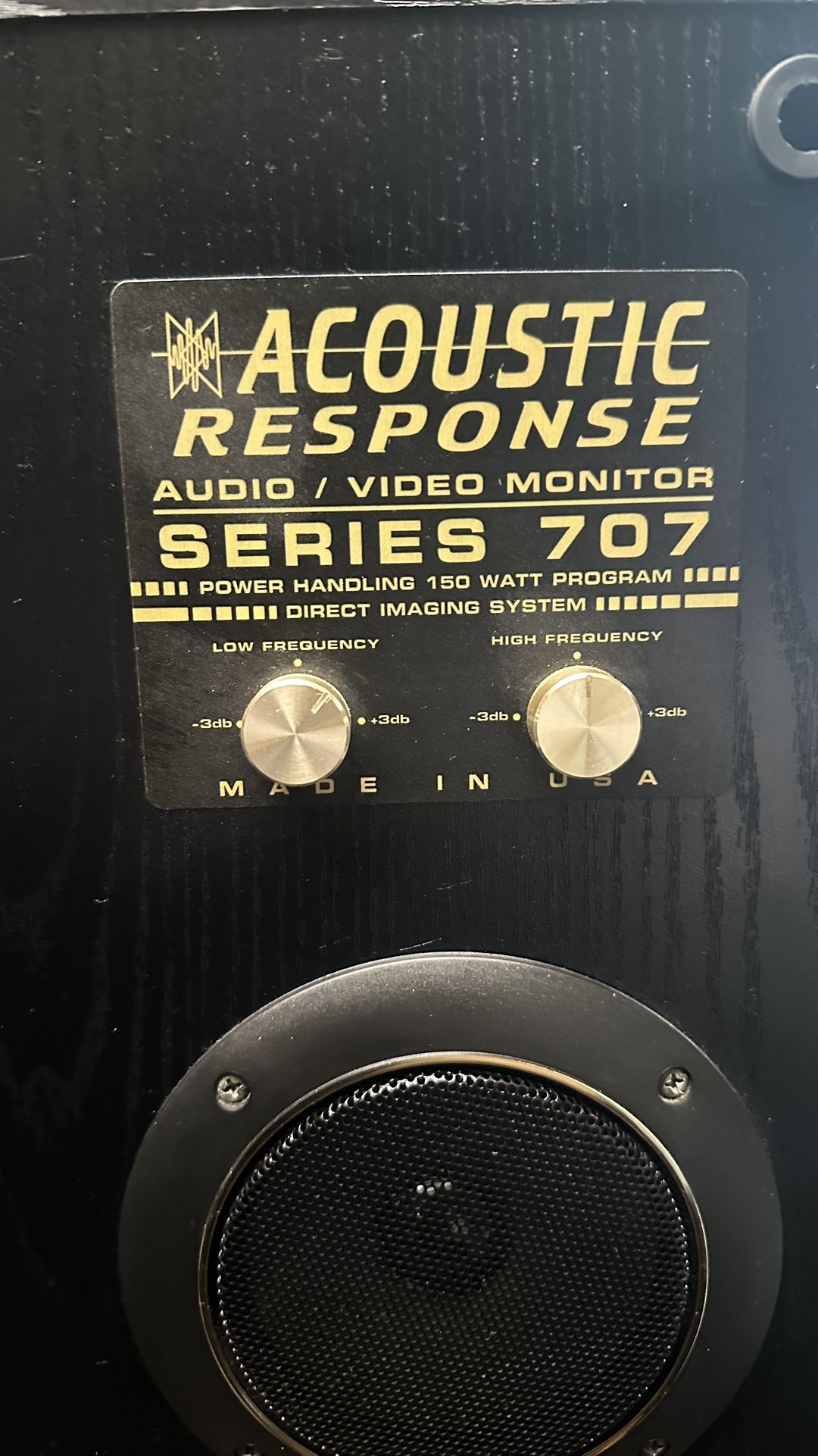 MACOUSTIE RESPONSE AUDIO / VIDEO MONITOR SERIES 707
