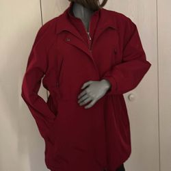 Woman Coat Size XL Color Red Nautica 