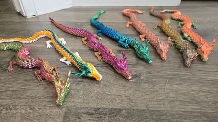 3D Printed articulated dragons