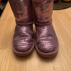 Ugh sequin pink boots