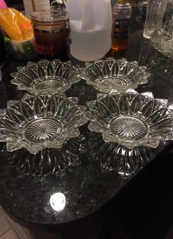 4of crystal bowl set